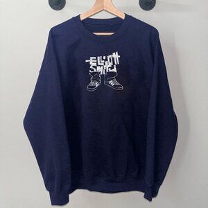 Navy Blue Elliott Smith Indie ALT Music Promo Crewneck Sweatshirt